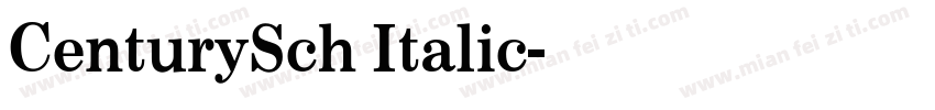 CenturySch Italic字体转换